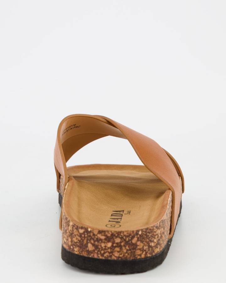 Jada Footwear Cross-over Slide - Tan (6)