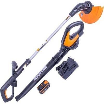 Worx Combo Blower + Trimmer 1 x 2.0Ah Bundle (Battery & Charger Included)
