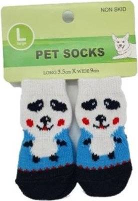 4APet Large Non-Skid Pet Socks - Boy (Assorted Designs - Supplied May Vary)