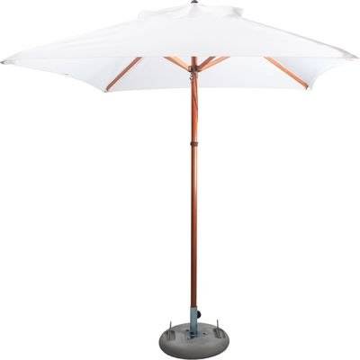 Cape Umbrellas Tokai Patio 2m Wooden Classic Line Umbrella (White) (Square) Picture 1
