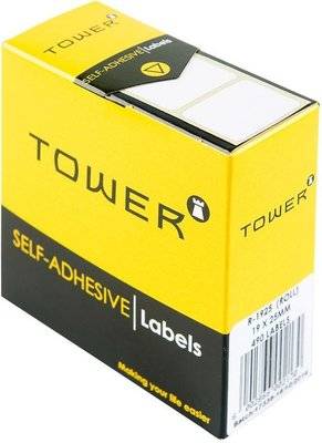 Tower Label Roll (19x25mm)(Box of 490)(White)