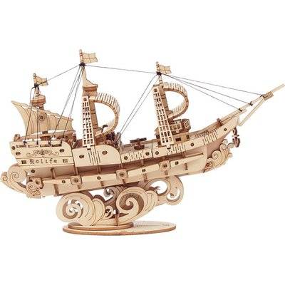 Robotime Classical 3D Wooden Puzzle - Sailing Ship (118 Pieces) Picture 2