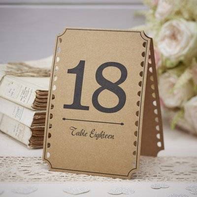 Vintage Affair - Table Numbers (Pack of 1-12)