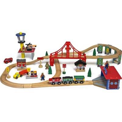 Jeronimo Train Set - Red Bridge Construction (70 Piece) Picture 1