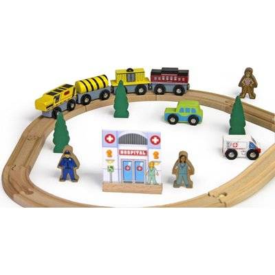 Jeronimo Train Set - Red Bridge Construction (70 Piece) Picture 5