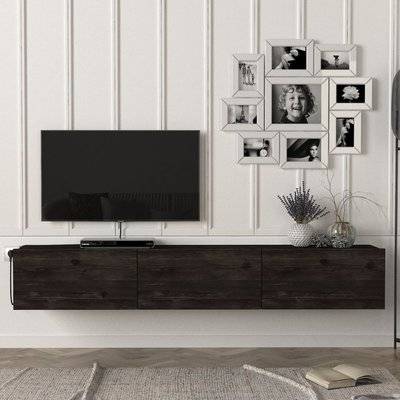 Homemark Armoire's Damla Floating TV Stand (Dark Brown)