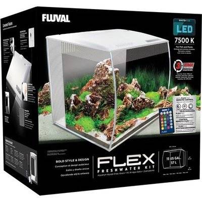 Fluval FLEX 57L Freshwater Aquarium Kit (White)