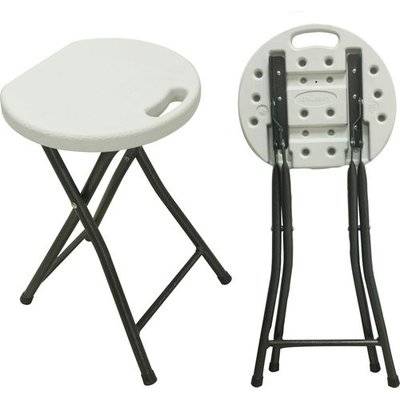 Bushtec HDPE Folding Stool (White)