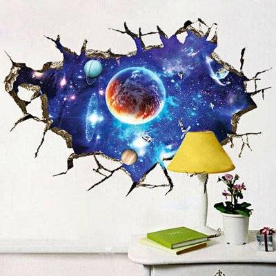 3D Wall/Floor Sticker - Outer Space Astronaut Picture 2
