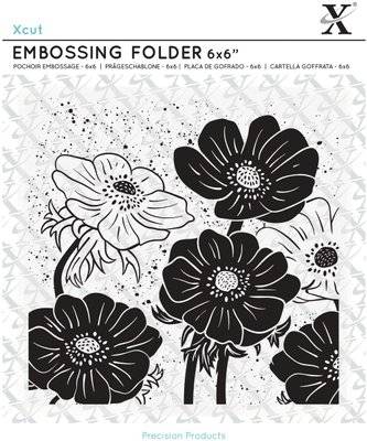 Xcut Embossing Folder Full Bloom Helleborus (6x6) Picture 1
