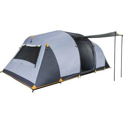 Oztrail Genesis 9P Tent (9 Person) (Grey / Blue) - Awning Poles Sold Separately