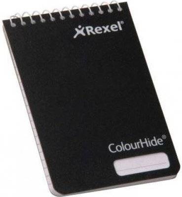 Rexel Colourhide Feint Ruled Pocket Notebook (60gsm)(96 Pages)(Black)