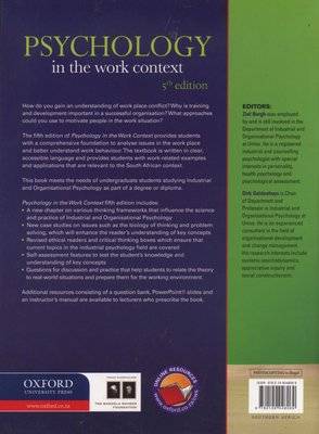 Psychology In The Work Context (Paperback, 5th Revised edition)