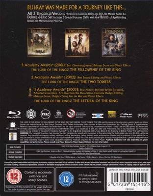 The Lord Of The Rings Trilogy  - Deluxe 6-Disc Set (Blu-ray disc, Boxed set)