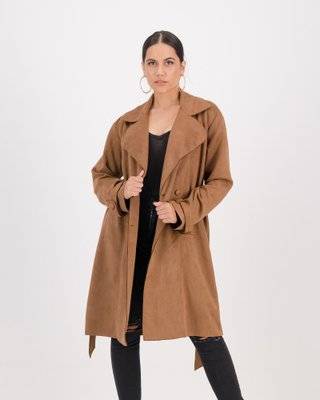 Style Mode Suede Trench (Mocca)(XL)