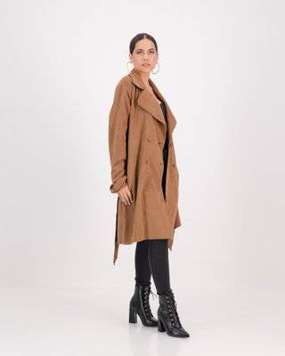 Style Mode Suede Trench (Mocca)(XL)