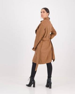Style Mode Suede Trench (Mocca)(XL)