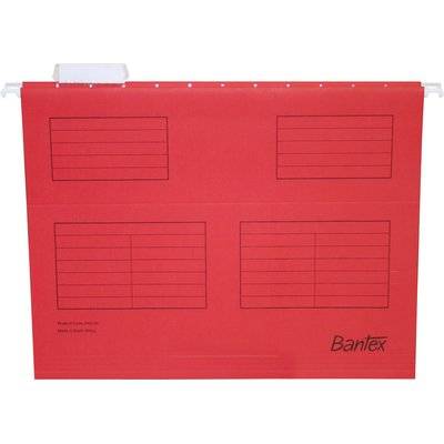 Bantex B3460 Suspension Files (A4)(Red)(25 Pack)