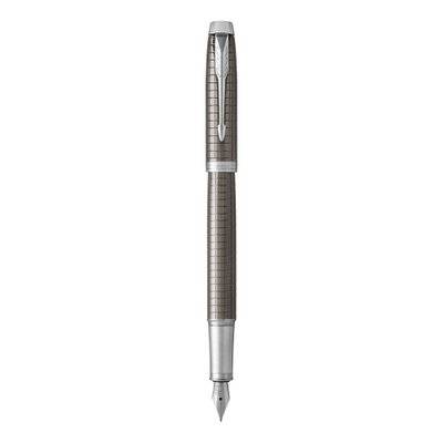 Parker IM Premium Medium Nib Fountain Pen (Dark Espresso with Chrome Trim)(Blue Ink) - Presented in