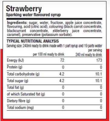 Sodastream Sensations - Strawberry Syrup (440ml) Picture 2