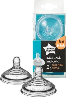 Tommee Tippee Closer To Nature Advanced Anti Colic Fast Flow Teat (2 Pack)