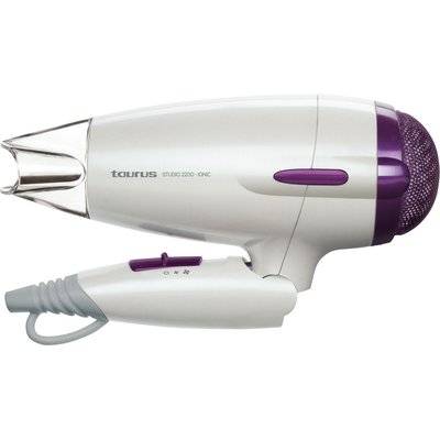 Taurus Studio 2200 Ionic - 2 Speed Foldable Hair Dryer with DC Motor (2200W)(White)