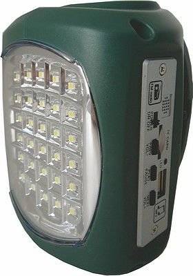 UltraTec Lil Bud Rechargeable Emergency LED Light & Radio (Green)