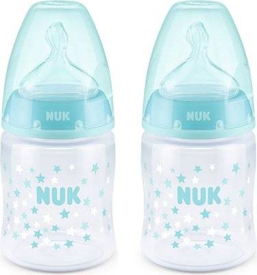 NUK First Choice Bottle with Temperature Control - Stars (0-6 Months)(150ml)(2 Pack)