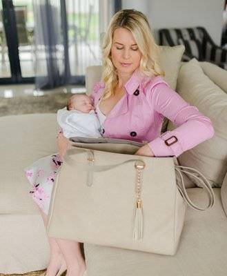Baby Sense Mom & Baby Bag - Melaine Nude