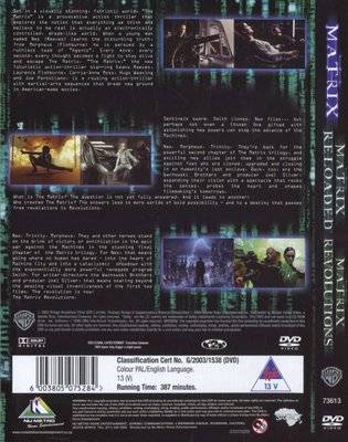 The Complete Matrix Trilogy - The Matrix / The Matrix Reloaded / The Matrix Revolutions (DVD, Boxed