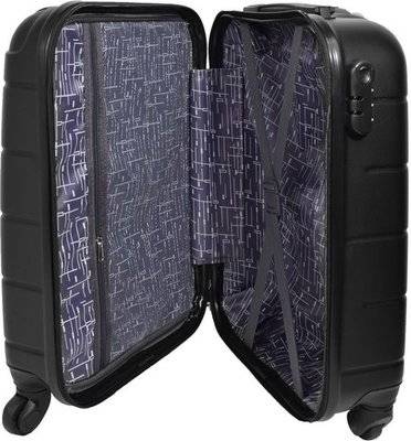 Marco Expedition 3 piece Luggage Set, High quality ABS (Black) Picture 3