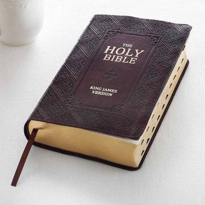 KJV Giant Print Standard Red Letters with Thumb-Indexing Brown (Leather / fine binding, Speciality e