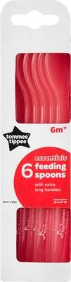 Tommee Tippee - Essentials Feeding Spoons (6 Pack | Supplied Colour May Vary)