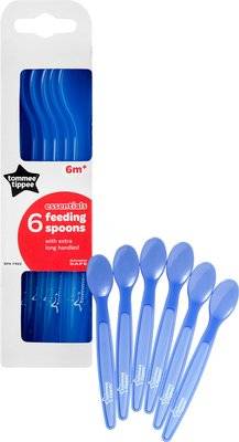 Tommee Tippee - Essentials Feeding Spoons (6 Pack | Supplied Colour May Vary)