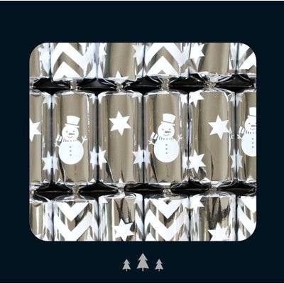 Family Silver Snowmen Christmas Crackers (12 Pack) Picture 2