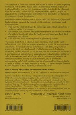 Chiefs in South Africa - Law, Power and Culture in the Post-apartheid Era (Paperback) Picture 2