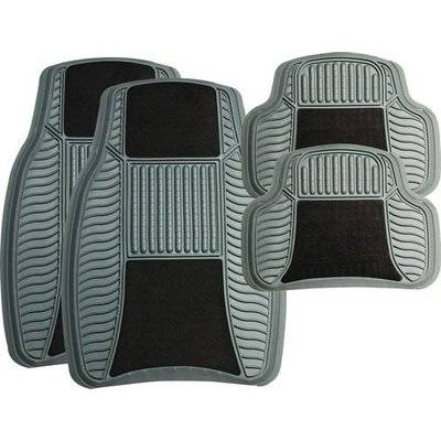 Stingray Classic Line Rubber/Velour Car Mat Set (4 Piece) (Black) Picture 1