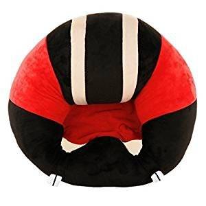 4AKid Plush Baby Chair (Black & Red)