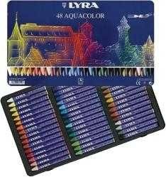 Lyra Acquacolor Water-Soluble Wax Crayons (Metal Box of 48 Pack) Picture 1