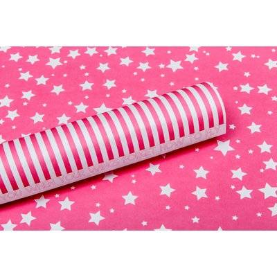 Lady Pattern Paper Basic Essentials Collection Double Sided Paper Pink Mary (Sassy Stars Design)(10