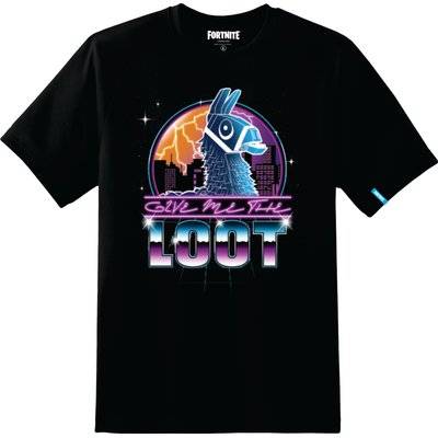Fortnite Give Me The Loot Teen Boys T-Shirt (Black)(15-16)