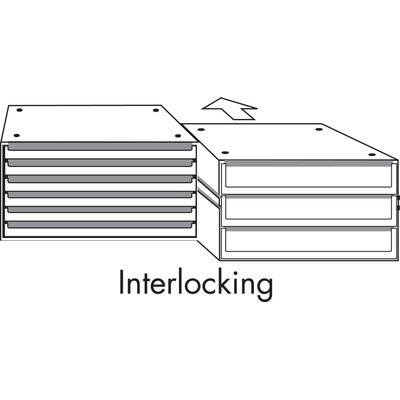 Bantex Texo Modular 3 Drawer Storage System (Red)