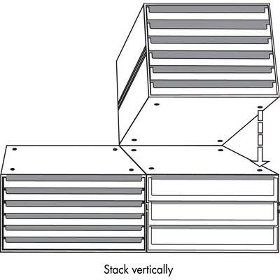 Bantex Texo Modular 3 Drawer Storage System (Red)