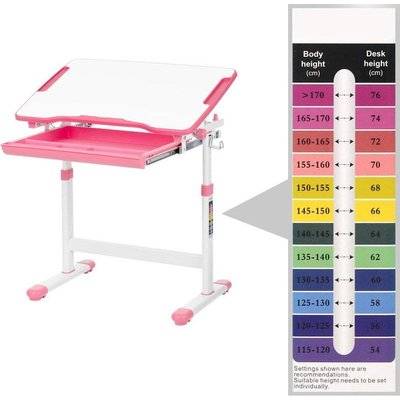 My Desk Ergonomic Study Desk & Chair with Paper Roll (Pink)