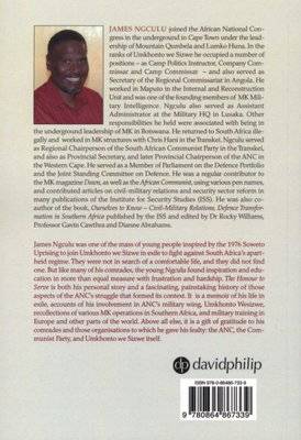 The Honour To Serve - Recollections Of An Umkhonto Soldier (Paperback)
