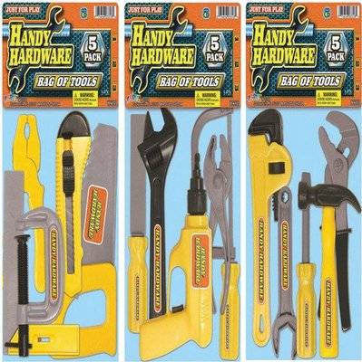 Ja-Ru Handy Hardware Bags Of Tools (Set of 5)