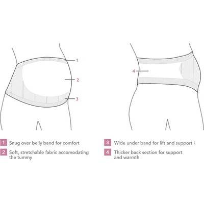 Carriwell Seamless Maternity Support Band (Black)