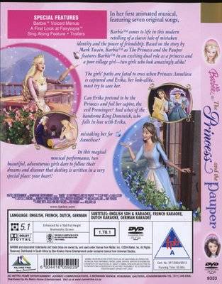 Barbie As The Princess And The Pauper (DVD)