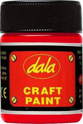Dala Craft Paint (Waterproof)(Satin Sheer Finish)(50ml)(Warm Red)