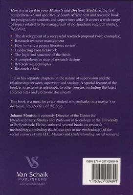 How to Succeed in Your Master's and Doctoral Studies - A South African Guide and Resource Book (Pape